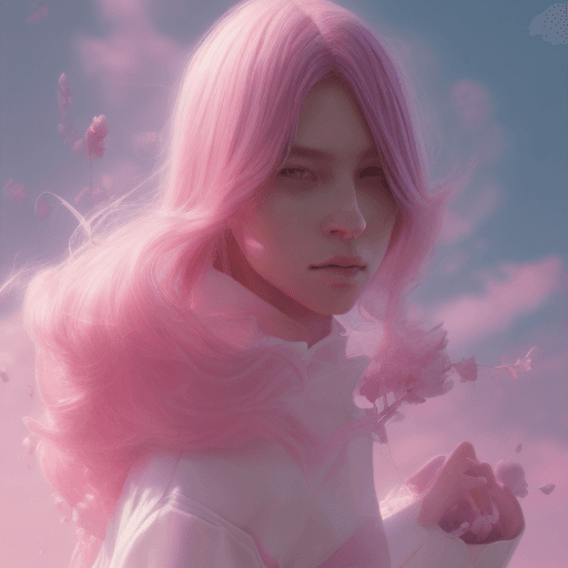 AI generated: a pink scene, everything is pink, perfect pink shading, pink atmospheric lighting, by makoto shinkai...