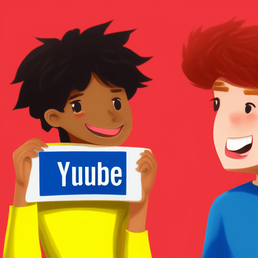 AI generated: a logo for a youtube channel

They are two boyfriends, a boy and a girl, the girl is red-haired with...