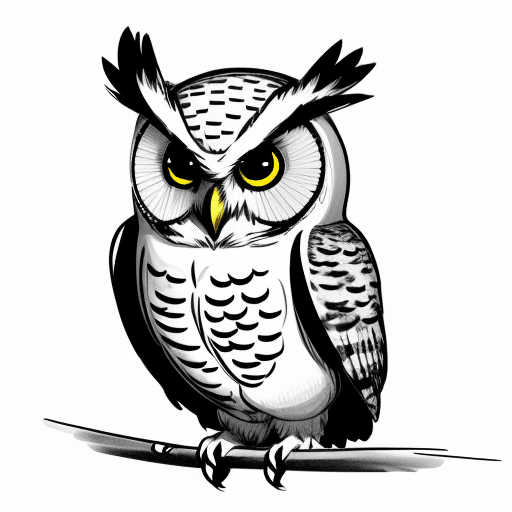 AI generated: 2D sketch of owl for cnc