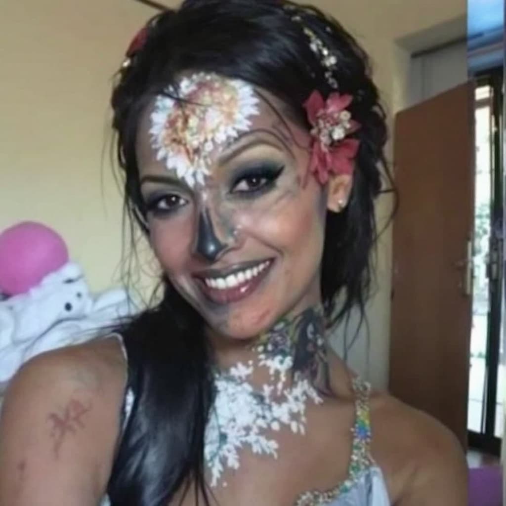 AI generated: Crie uma bela mulher de 30 anos deitada em uma escadaria