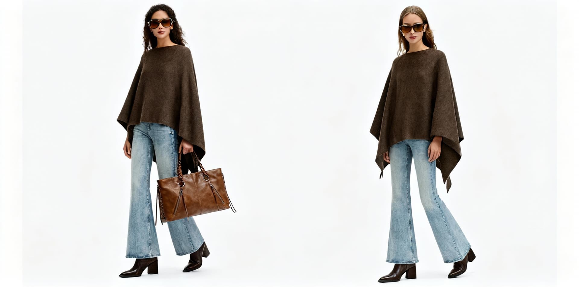 AI generated: Generate a professional fashion cover-style photograph of a stylish female model. Camera angle is st...