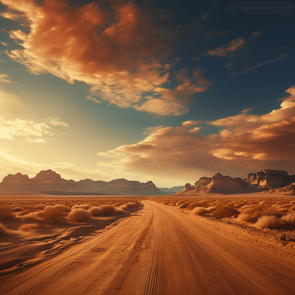 AI generated: desert road