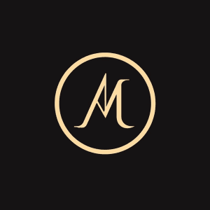 AI generated: Minimalist, elegant, and professional fashion logo design with black and gold letters and symbols ve...