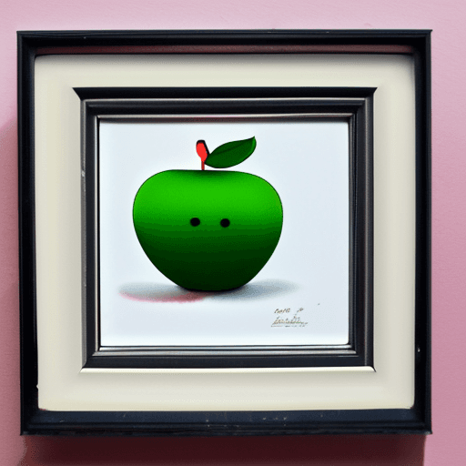 AI generated: an apple in the style of Liu Ye
