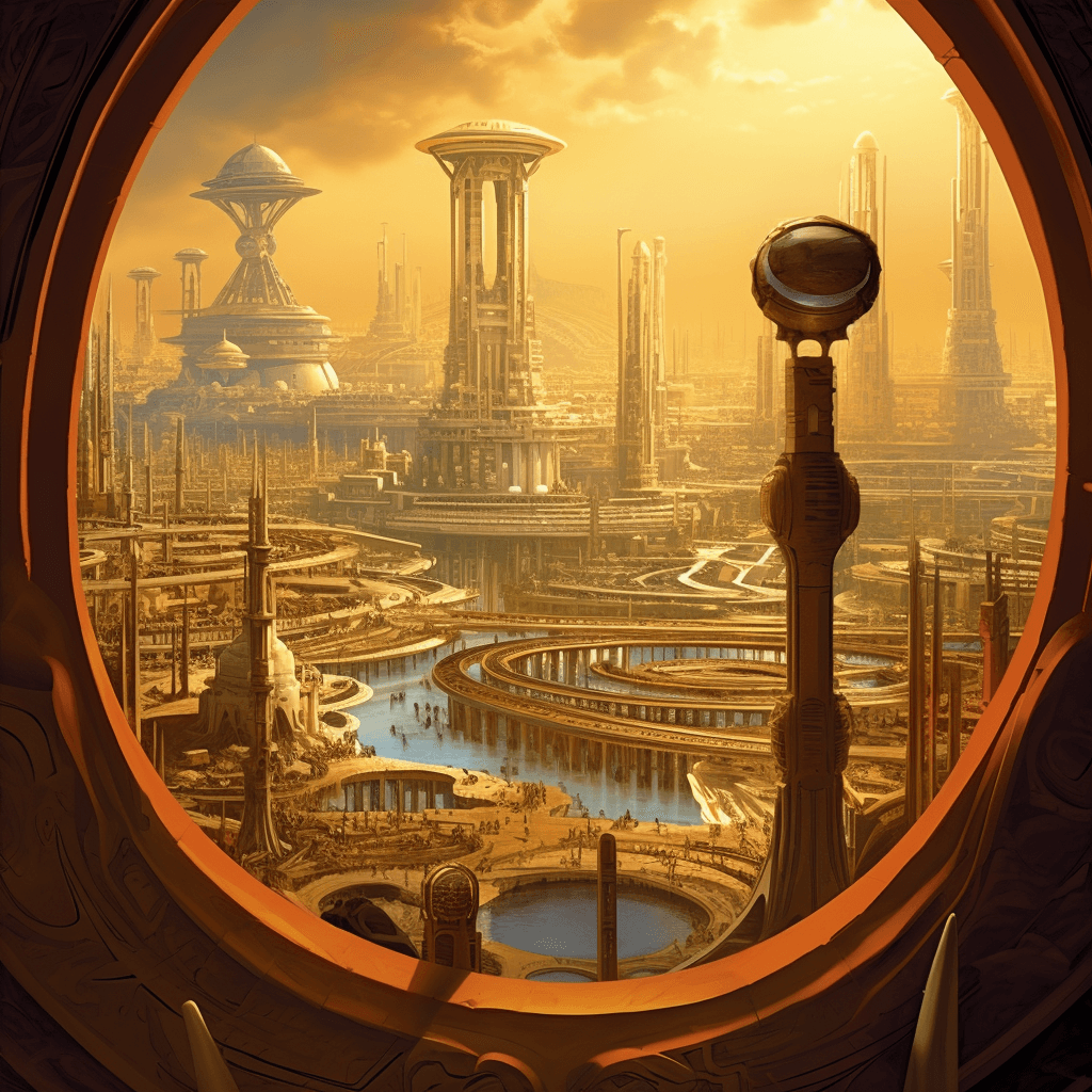 AI generated: Life, 3000 A.D., city