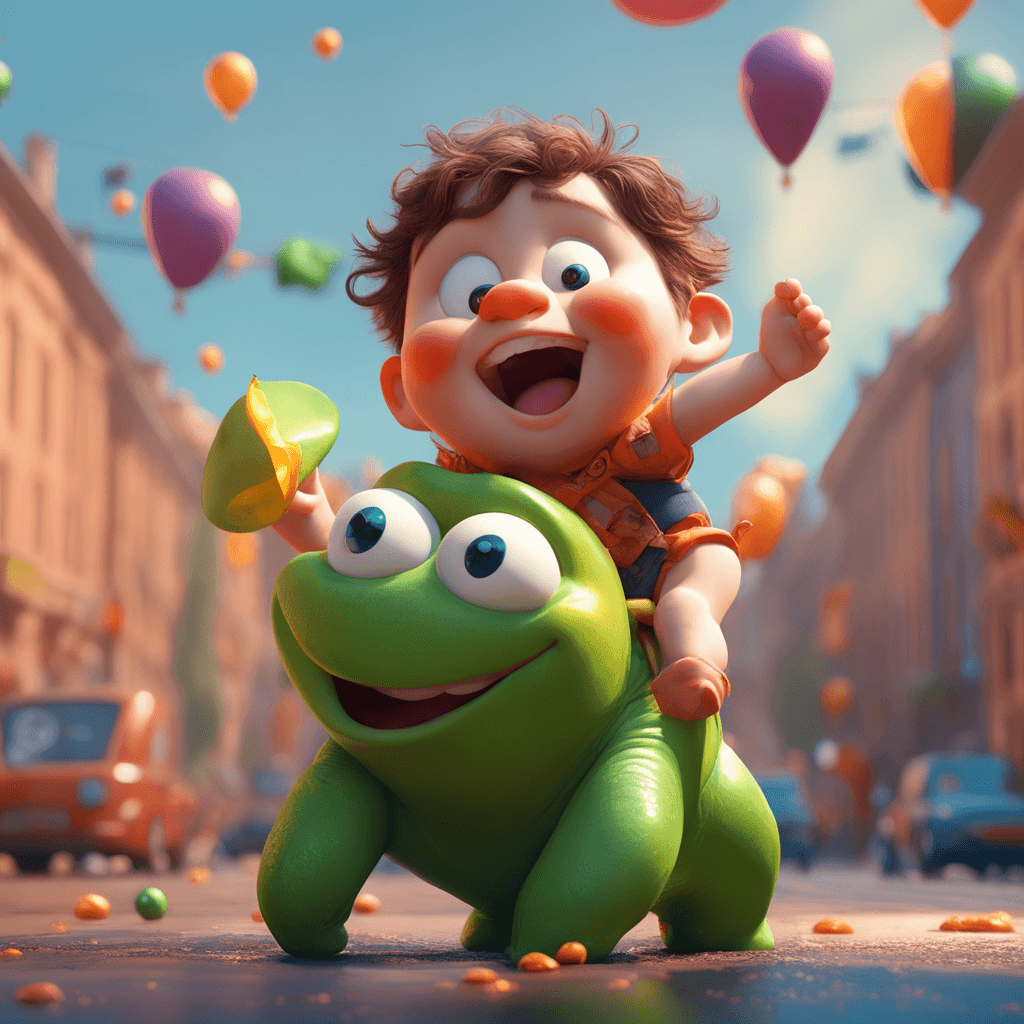 AI generated: A happy cartoon image, Pixar Style,, perfect composition, beautiful detailed intricate insanely deta...