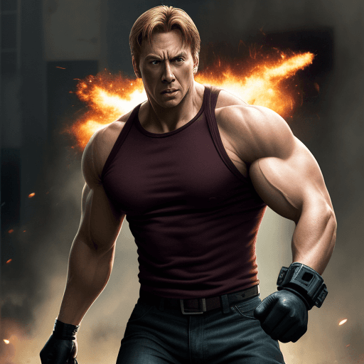 AI generated: action hero