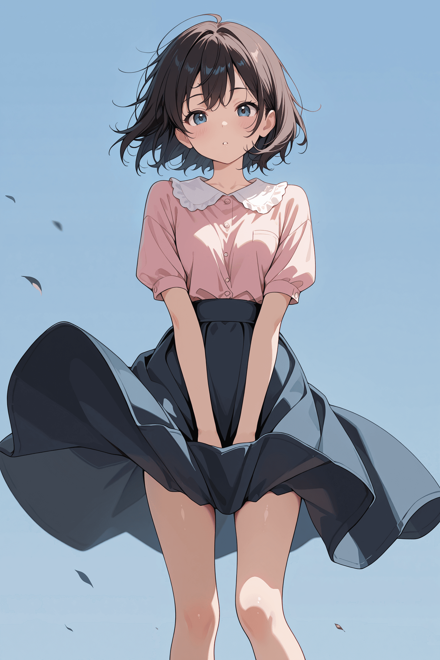 スカートを抑える/skirt tug(SD,XL,pony)
