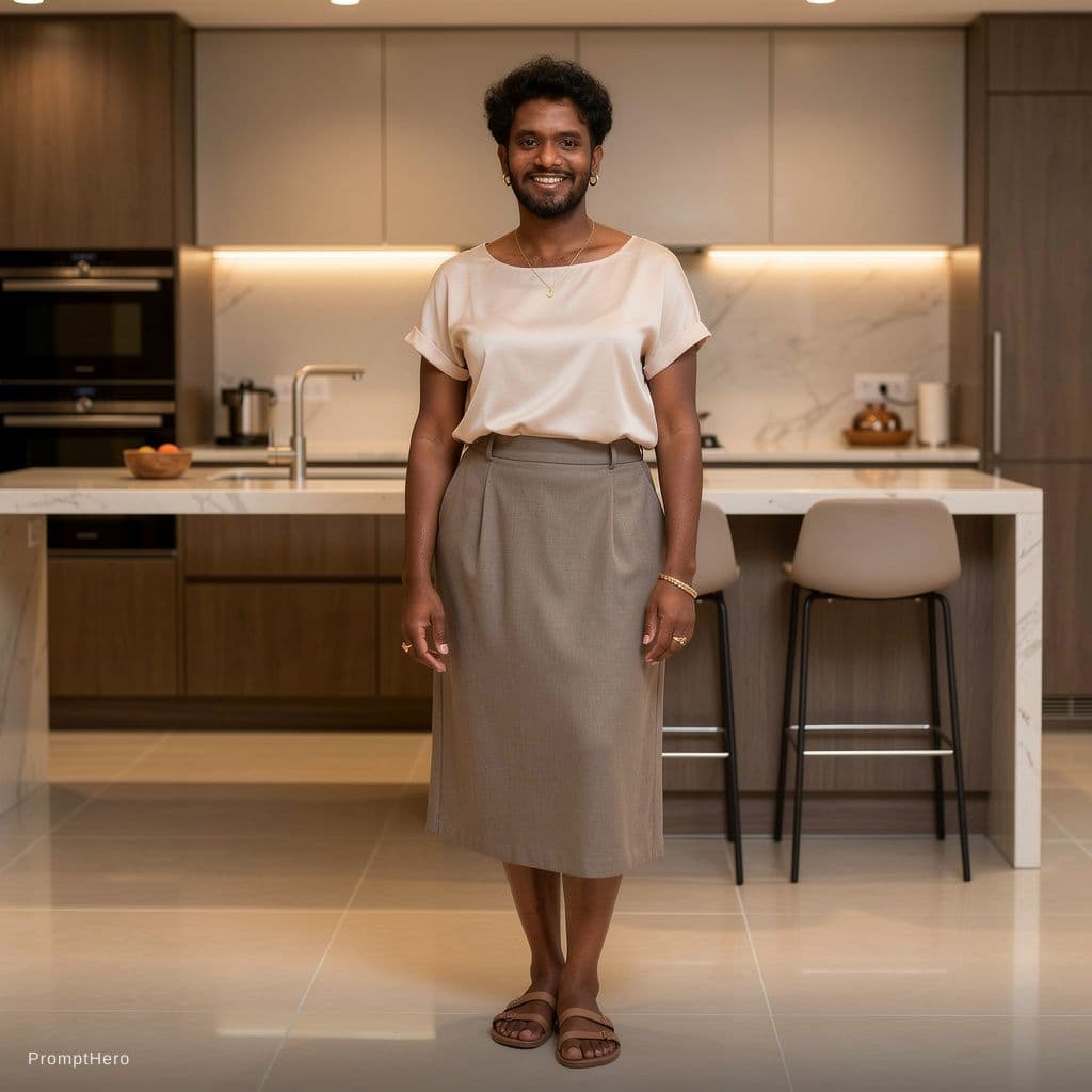 AI generated: Use the women in image, full body view from head to toe, no cropping whatsoever, complete legs and f...