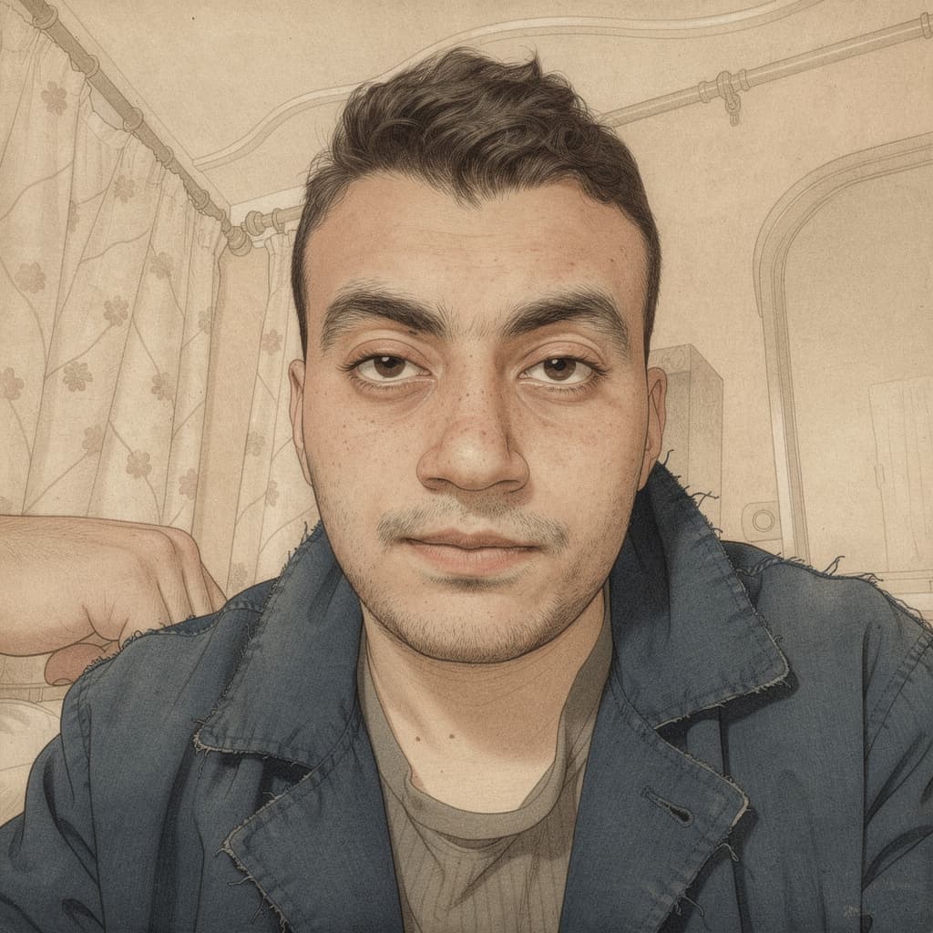 AI generated: a man wearing jacket poses for the camera, in the style of shige's visual aesthetic style, wavy, dar...