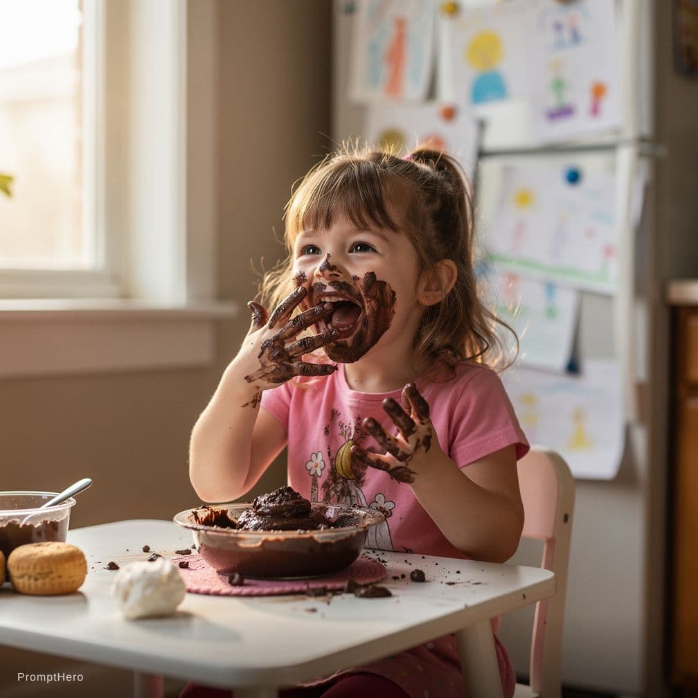 AI generated: Young girl eating poop 