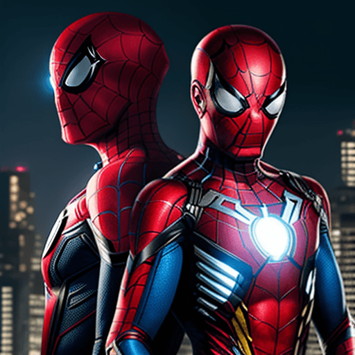 AI generated: Spider man and  ironman 