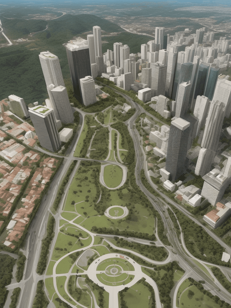 AI generated: crie um projeto de parque linear moder
