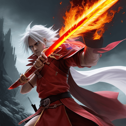 AI generated: Fire sword