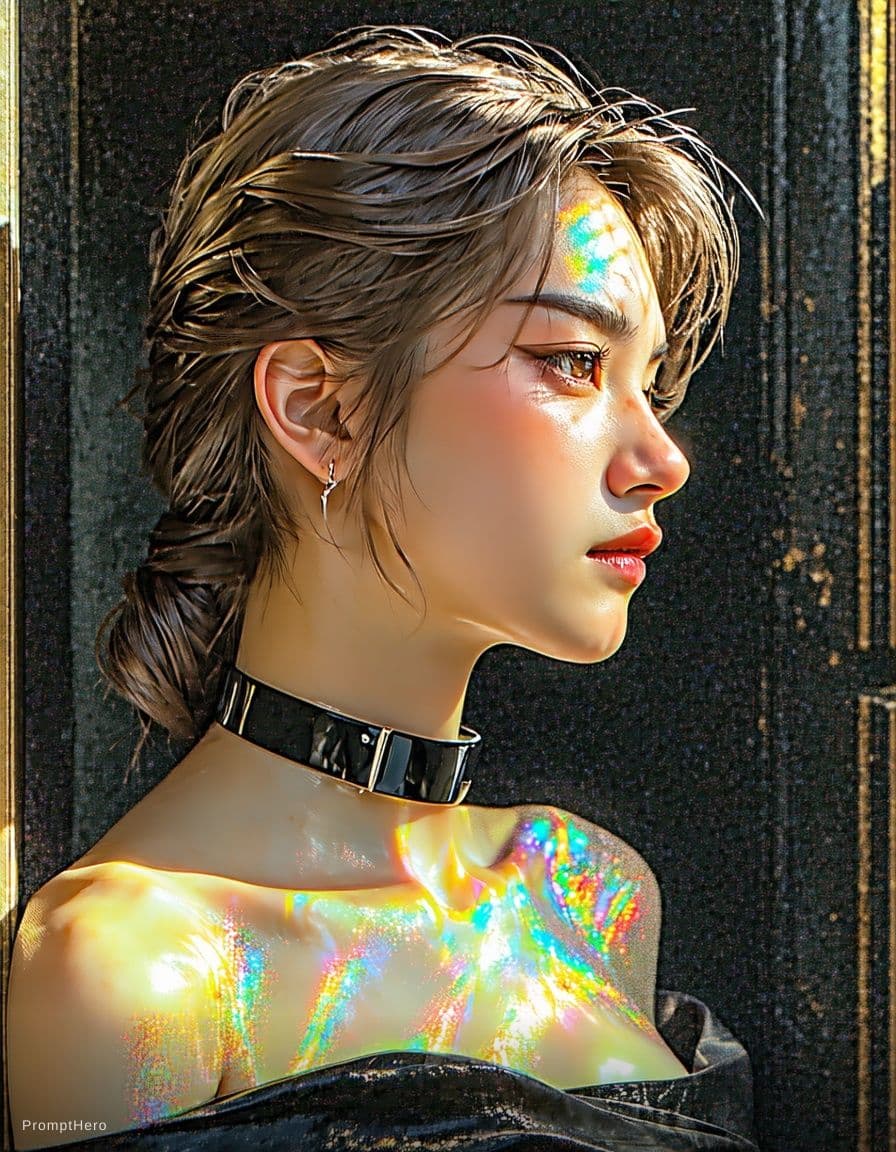 AI generated: Change colors to matte black, glossy white, Grey and iridescent shimmer