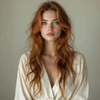 AI generated video: Create a smooth cinematic video of the same woman.

She slowly turns her head around, showing each...