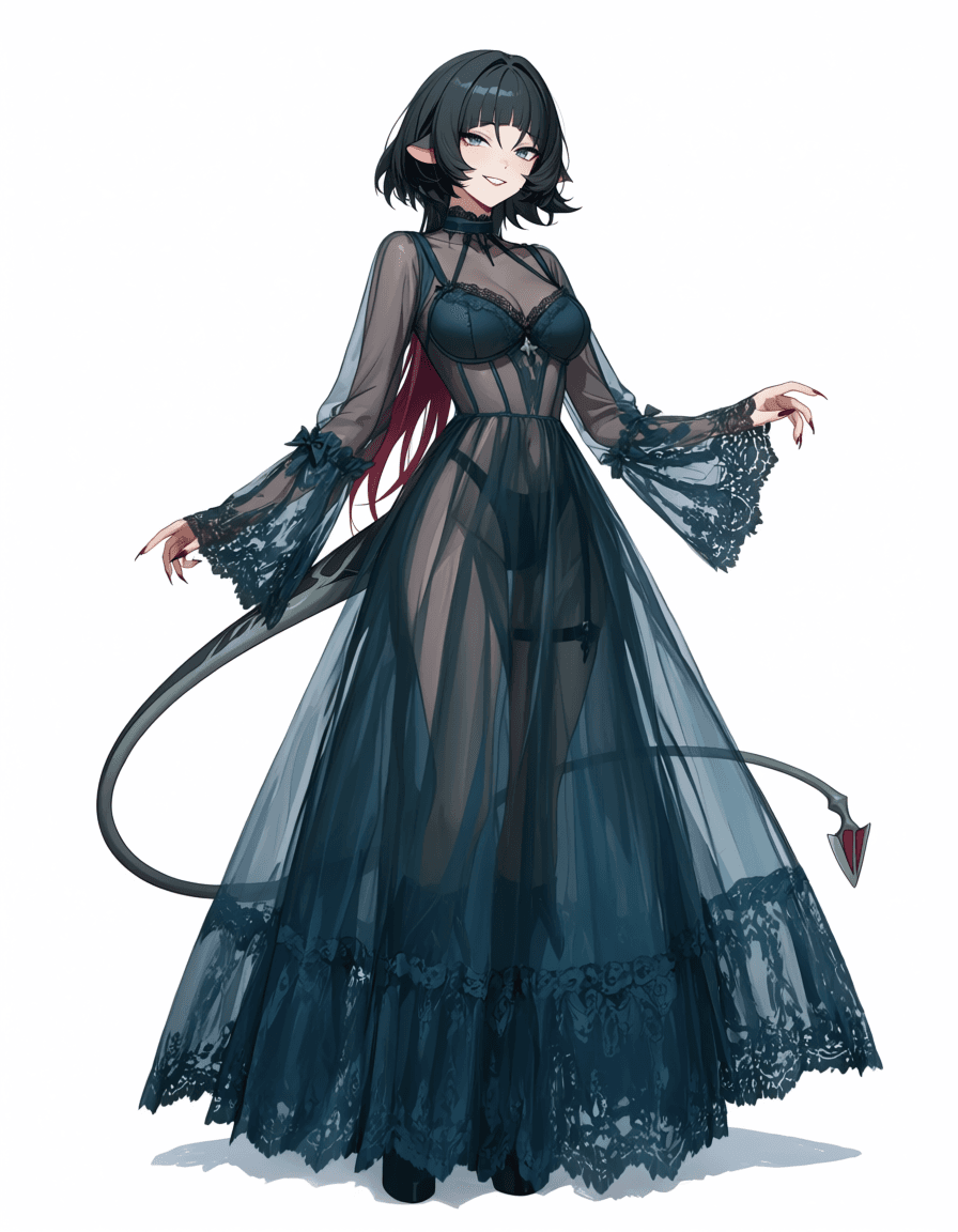 Widow Gothic Lace Gown - Image 1