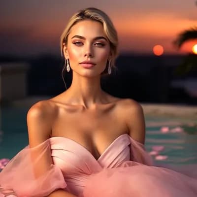 AI generated video: "Image is a high-resolution serene portrait style photograph captured with a Sony A1 50.1 MB camera ...