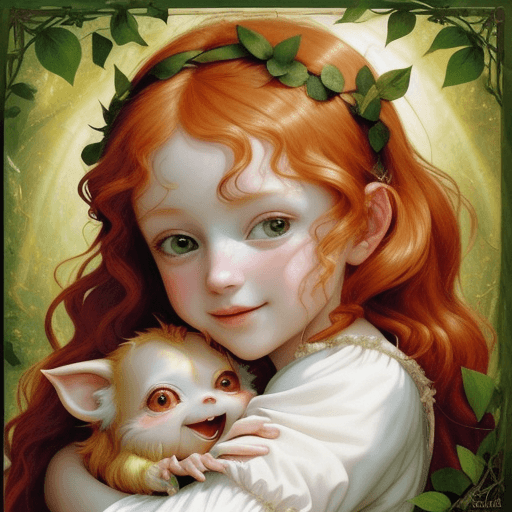 AI generated: cuteness overload,  mail art,  Early Renaissance,  oil on canvas, fairytale,   art on a cracked pape...