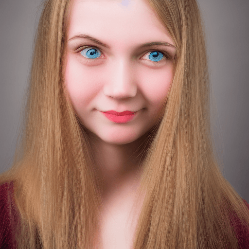 AI generated: 20 years old, female, face, portrait, cute, blond, brown eyes