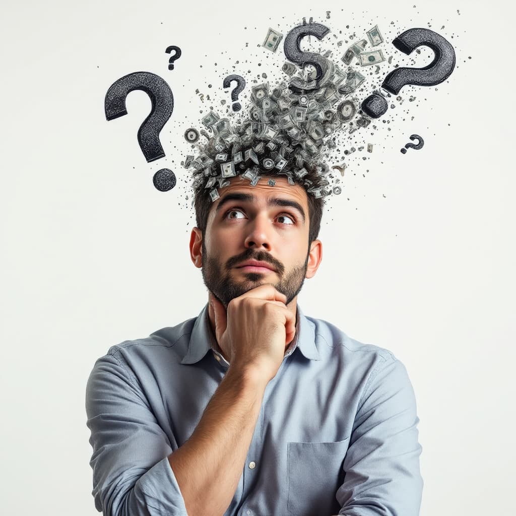 AI generated: man with too much thinking