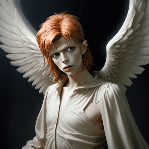 AI generated: biblical angel, 8k, high resolution, david bowie