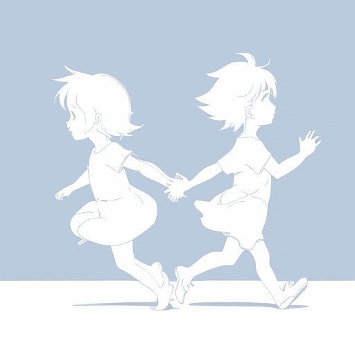 AI generated: [a minimalist web blue line art: whimsical illustration], suitable for print on demand and captivati...