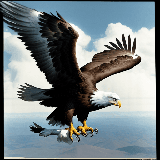 AI generated: President Ronald Reagan, flying on an eagle