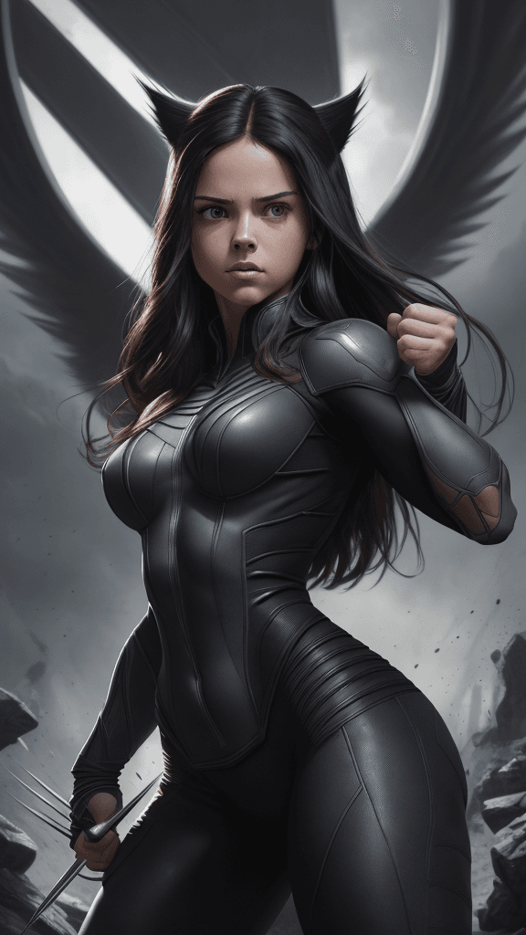 AI generated: (best quality, master:1.5) 16k HDR, Marvel Entertainment Art by, Wolverine (AKA Laura Kinney, X-23) ...