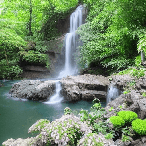 AI generated: Imagine a serene and secluded oasis nestled amidst lush greenery, inviting you to unwind and find in...
