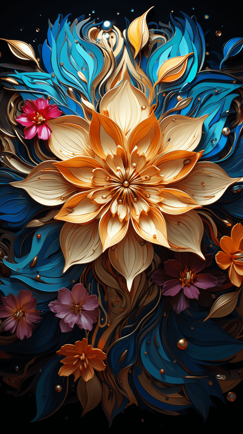 AI generated: a beautiful and heavenly, psychedelic mandala art, with mathematical shapes