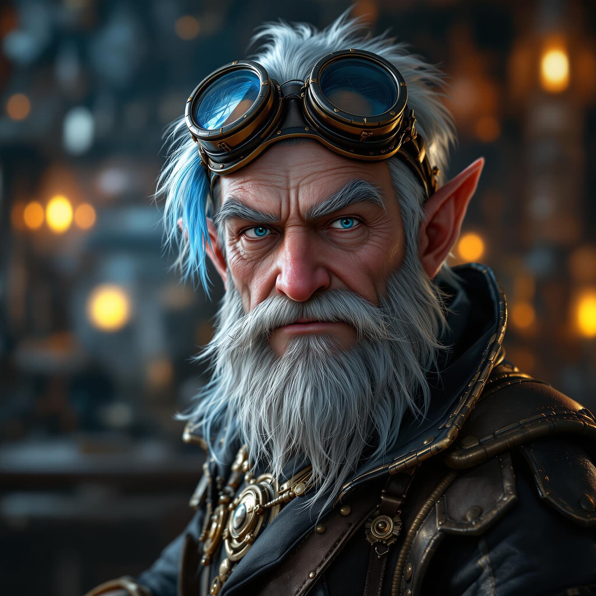 AI generated: Hyper realistic photo, fantasy character portrait, symmetrical art, dungeons and dragons, older male...