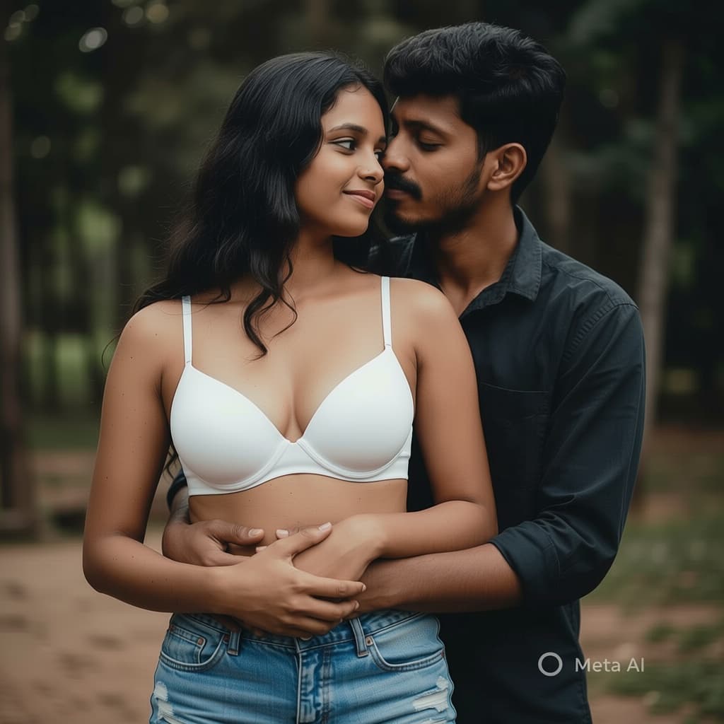 AI generated: wearing everyday use normal Indian type white bra and denim boy shorts. same pose, same place. make ...