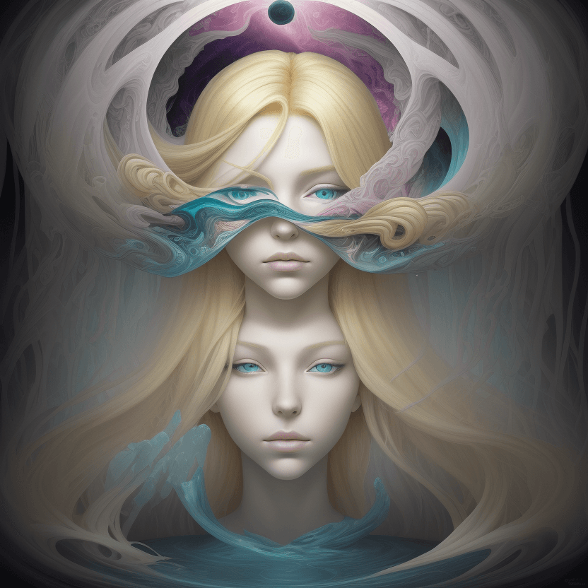 AI generated: Embark on a journey through the enigmatic landscapes of the mind with "Blonde Reverie: A Dream Withi...