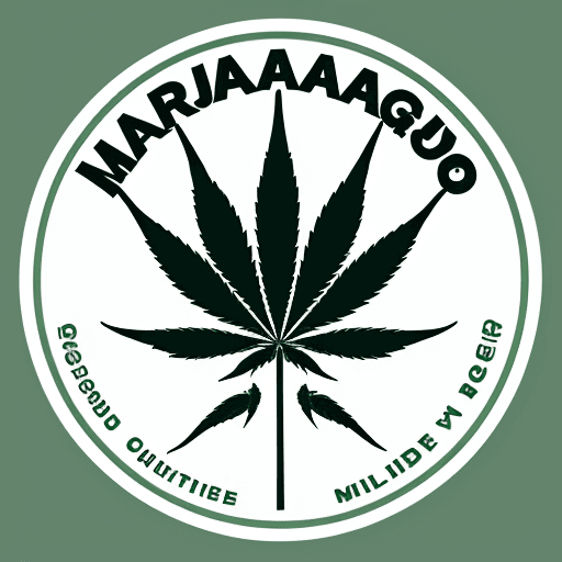 AI generated: a modern logo with a brand "MarijuanaFlower"