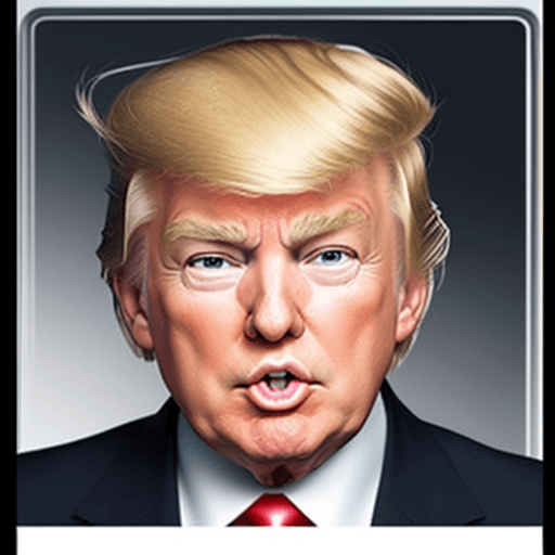AI generated: A picture from a credit card which has the face of Donald Trump on it