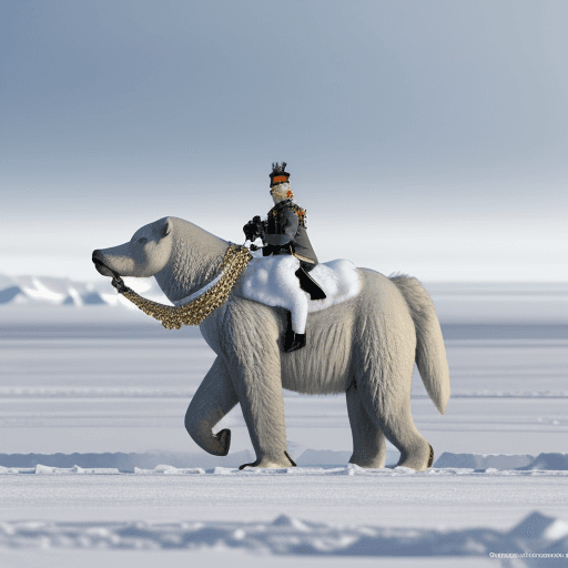 AI generated: Ours polaire
Tenue militaire
Majestueux
Glace arctique
Épaulettes dorées
Médaille éclatante
Fierté
D...
