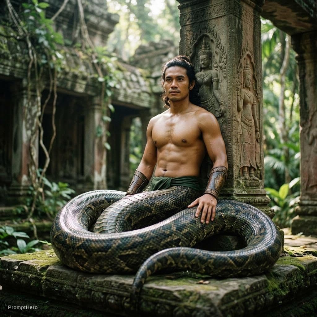 AI generated: Half man half snake