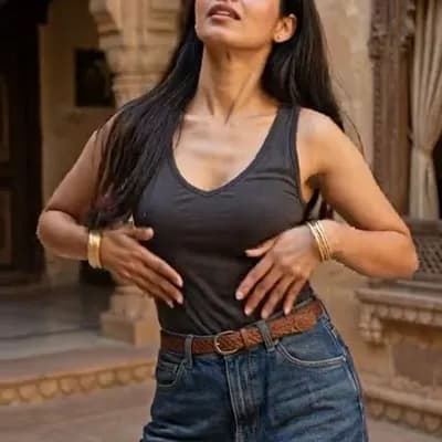 AI generated video: she dance with super sexy dance so lustfull and add a beautiful background 