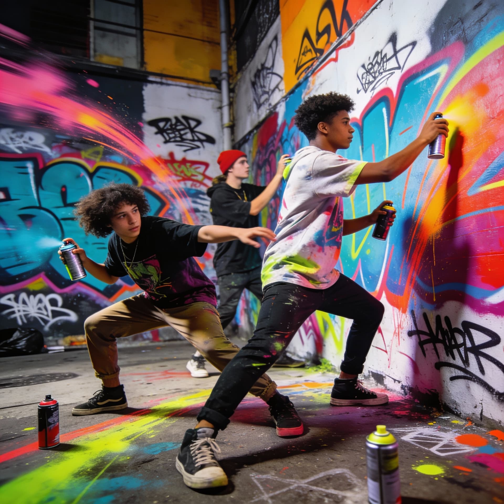 AI generated:  giovane graffiti graffiti