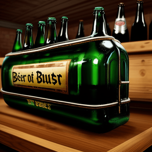 AI generated: beer bottle that looks like a bus
