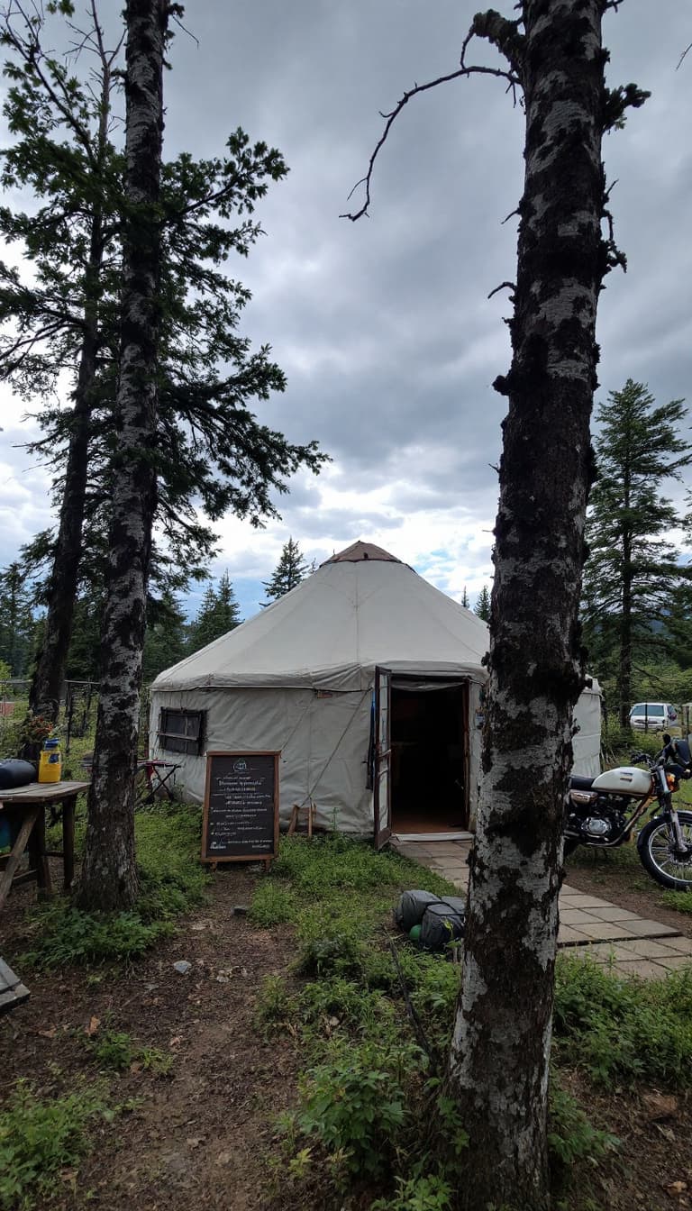 AI generated: Dombra near the yurt