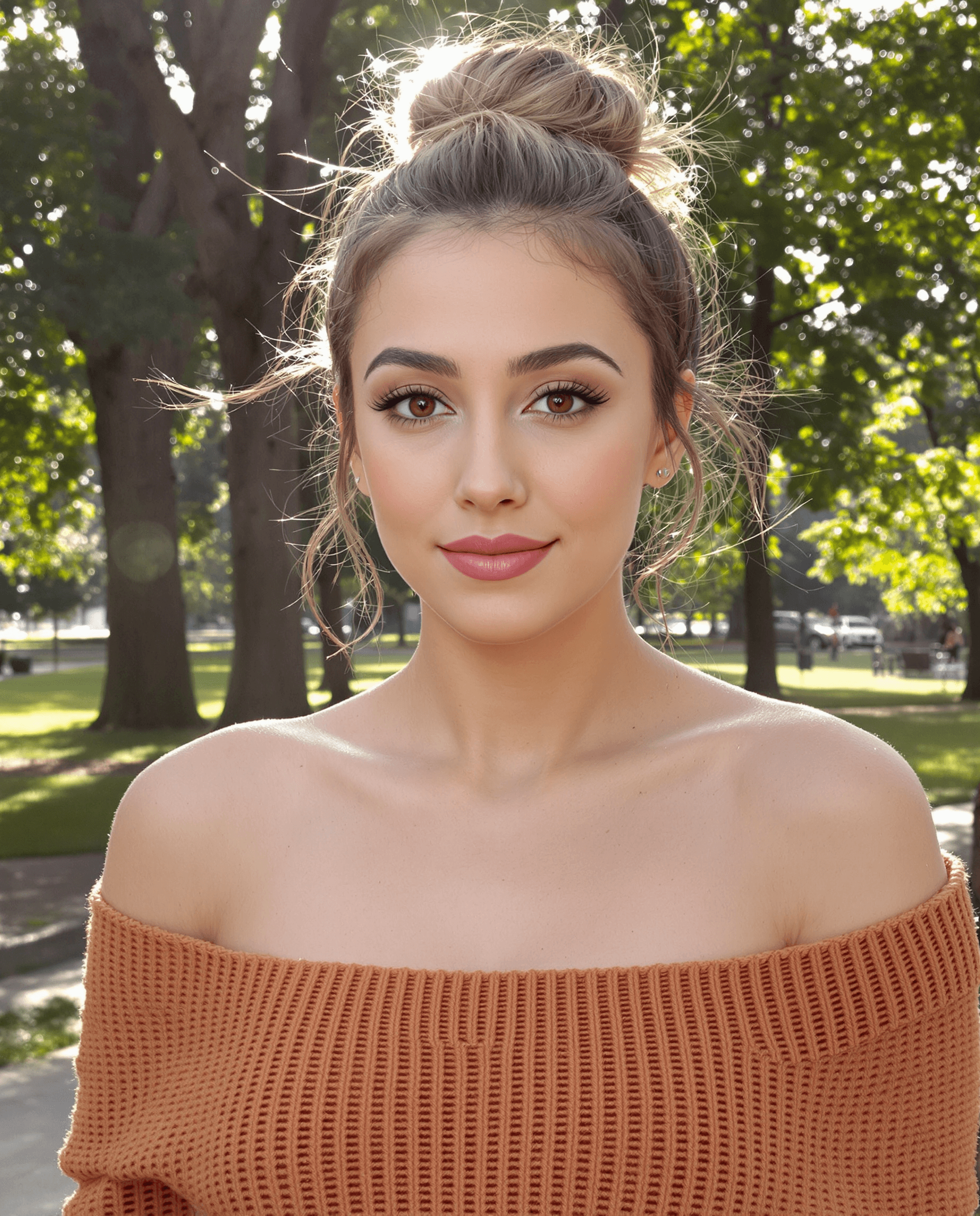 AI generated: (Keeley Hazell:1.3),  
(realistic face, oval-shaped face with high cheekbones, soft jawline, full sy...