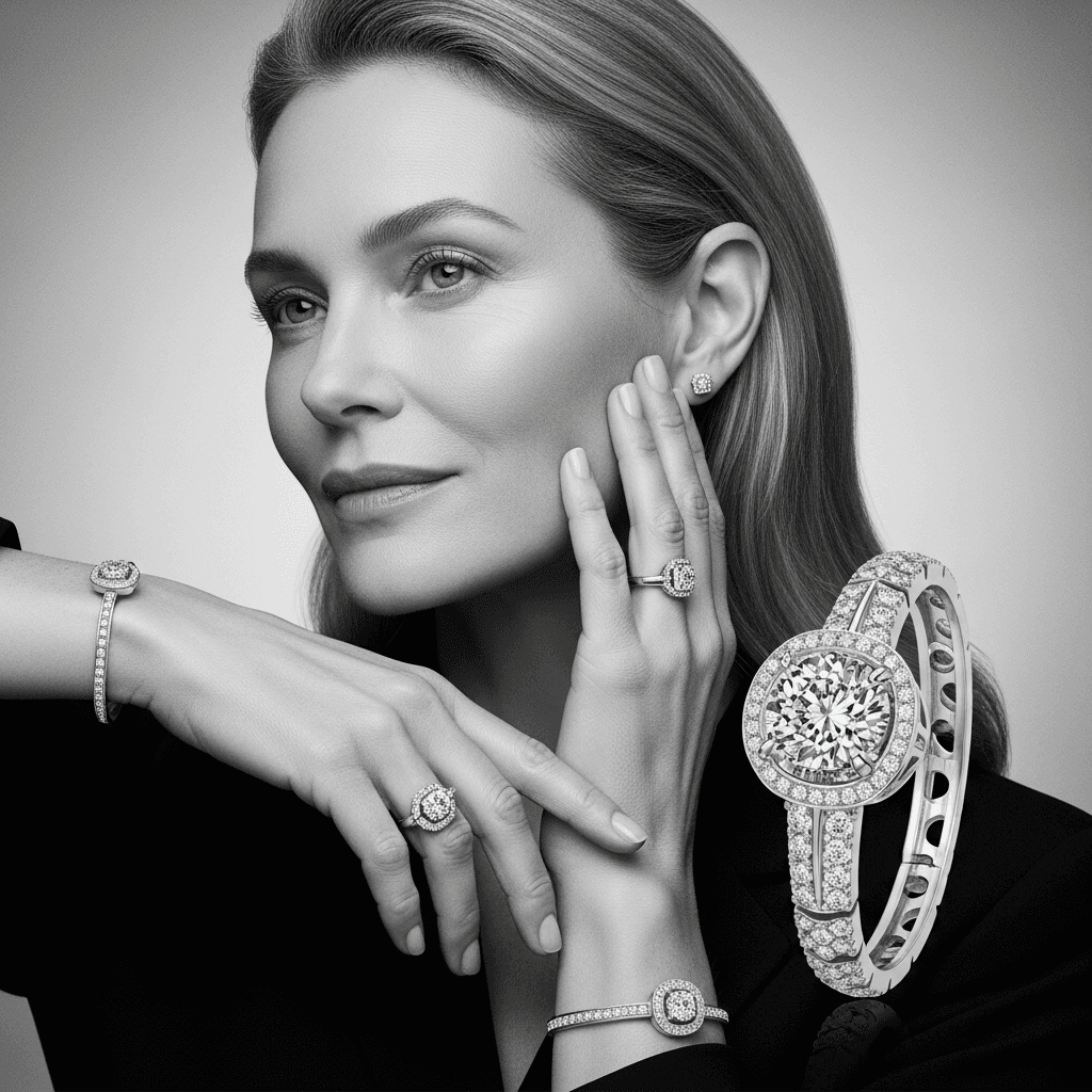 AI generated: 💍 Universal Jewelry Rendering Prompt – Cinematic Campaign Version (Model + Jewelry Focus)
Create a ...