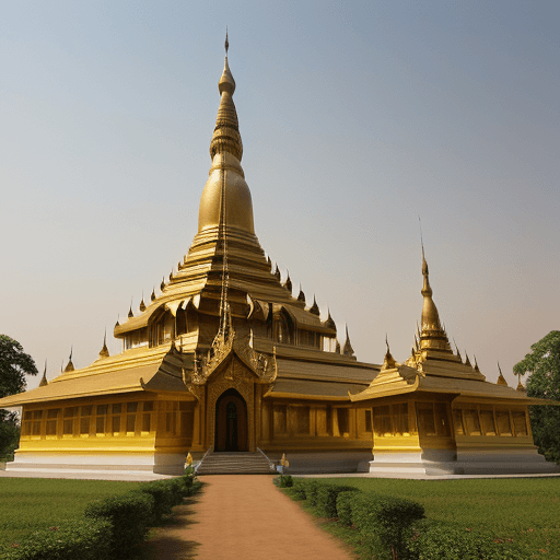 AI generated: very very very tall mystical Burmese Palace, hyperreal, hyper realistic, realistic, Burmese art, Bur...