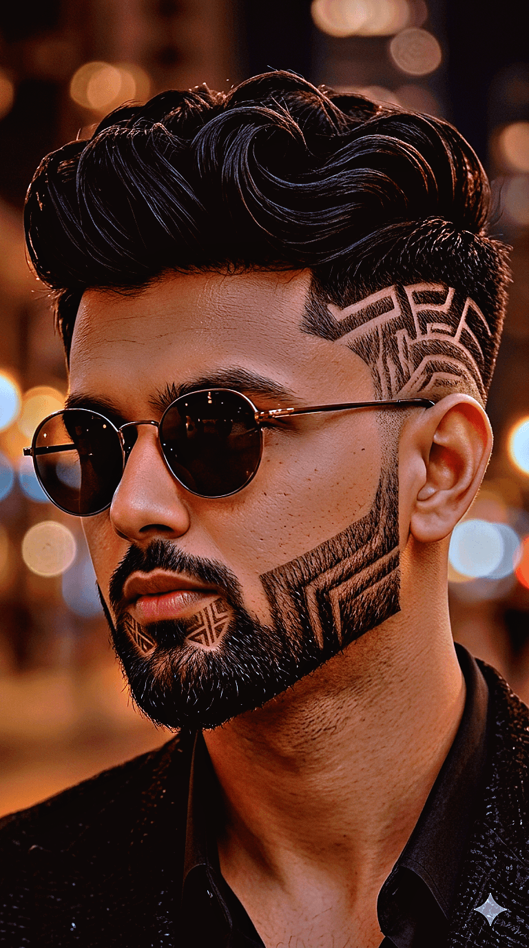 AI generated: editorial photography, male model, 50mm f/1.2 RF lens, f/2.8 set, 1/160s, iso 100, gradient neon ora...