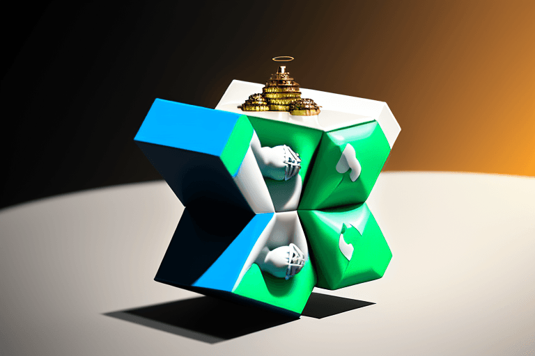 AI generated: beeple, god damn, screw the world, eternity dreidel, albino python