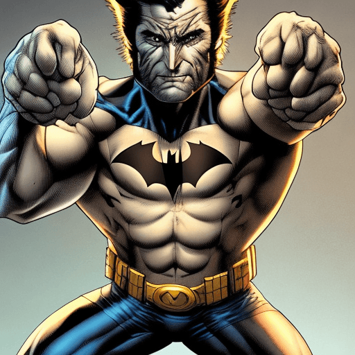 AI generated: batman and wolverine mix