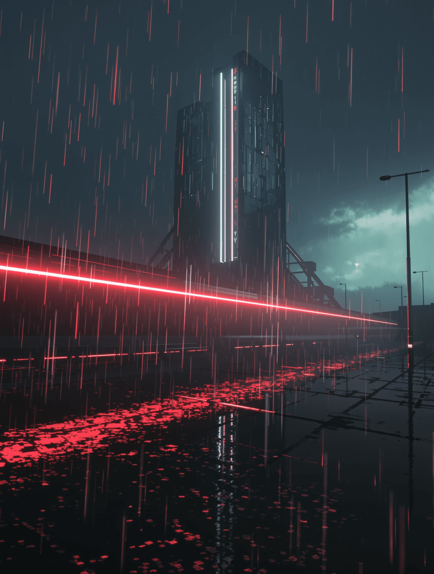 AI generated: Random images of unknown futures. (in a science Fiction style:1.9). Subtle red and white highlights....