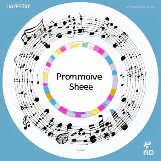 AI generated: Please generate a promotional image for our innovative sheet music app. We want to convey a message ...